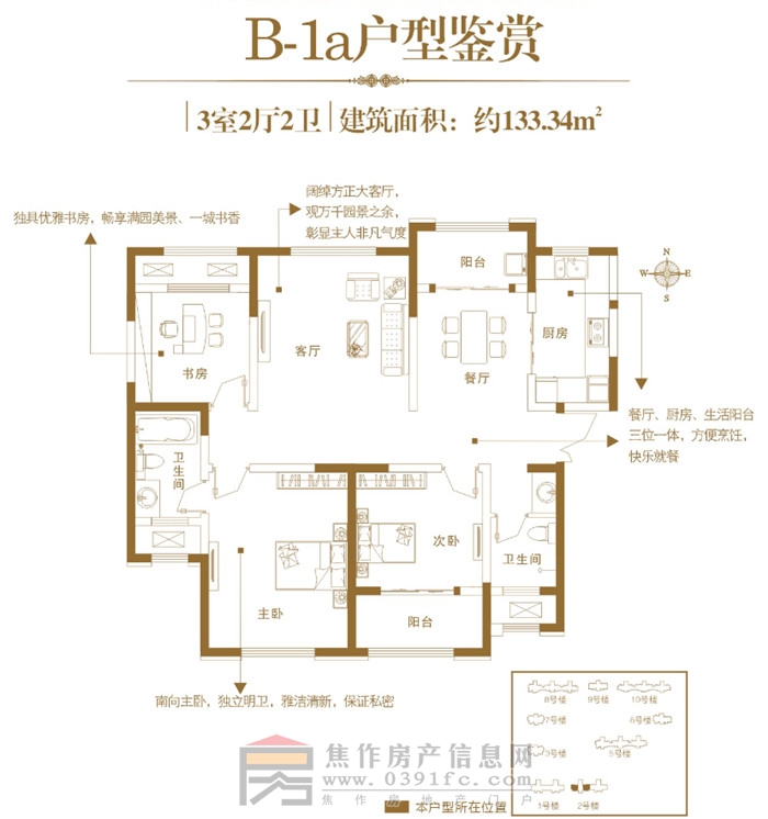 建業(yè)·壹號(hào)城邦133.34㎡戶型