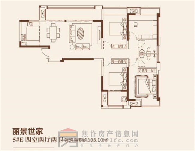 和誠外灘二期5#四室兩廳兩衛(wèi)約138.10㎡