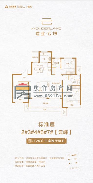 建業(yè)云境125平方3室2廳2衛(wèi)（云峰）